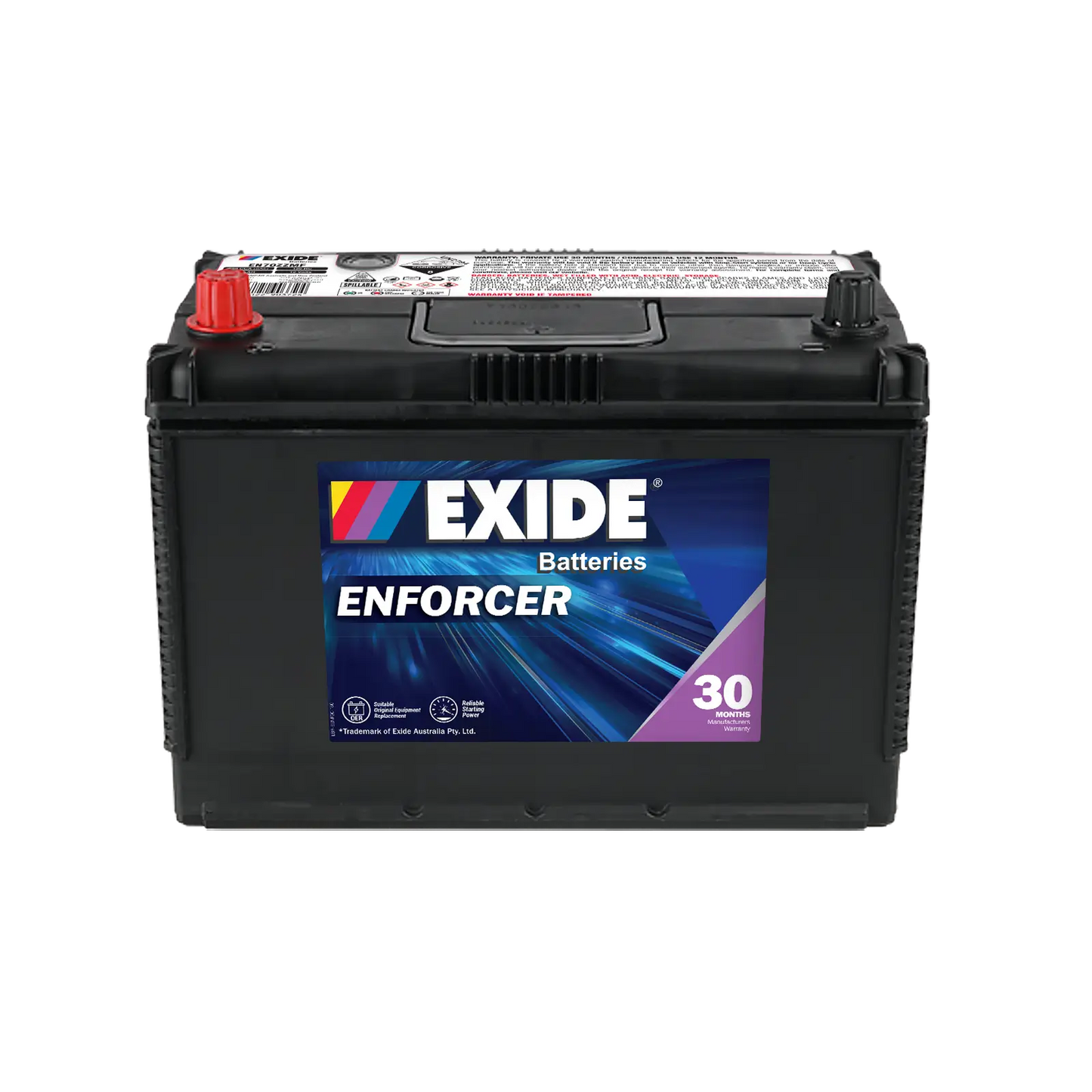Exide Enforcer 600CCA 60Ah SUV 4WD Battery Positive Left