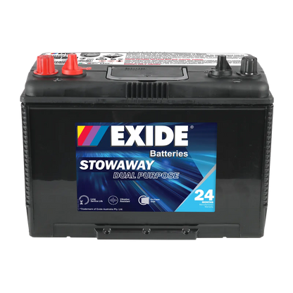 Exide Stowaway Dual Purpose N70 780CCA 105Ah Marine RV Battery