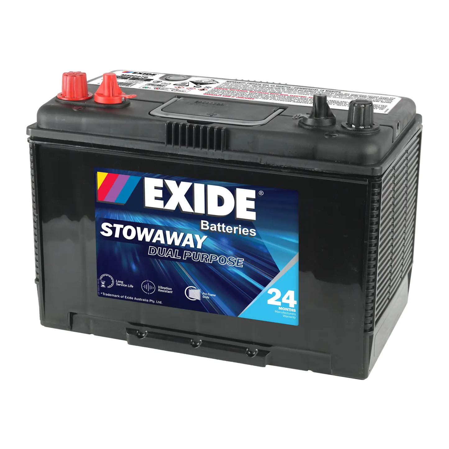 Exide Stowaway Dual Purpose N70 780CCA 105Ah Marine RV Battery