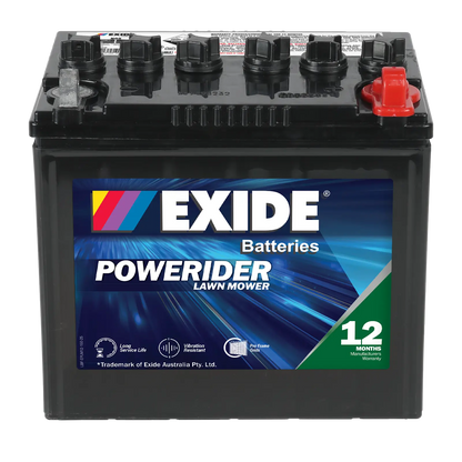 Exide Powerider N05 250CCA 27Ah Ride-On Mower Battery Positive Right