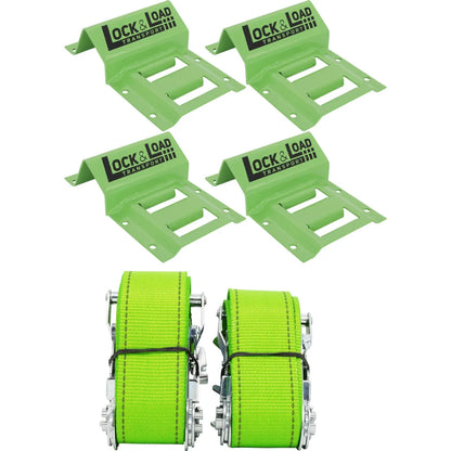 Wheel Chock Kit with E-Clip Straps 50mm x 1.8m 2000kg