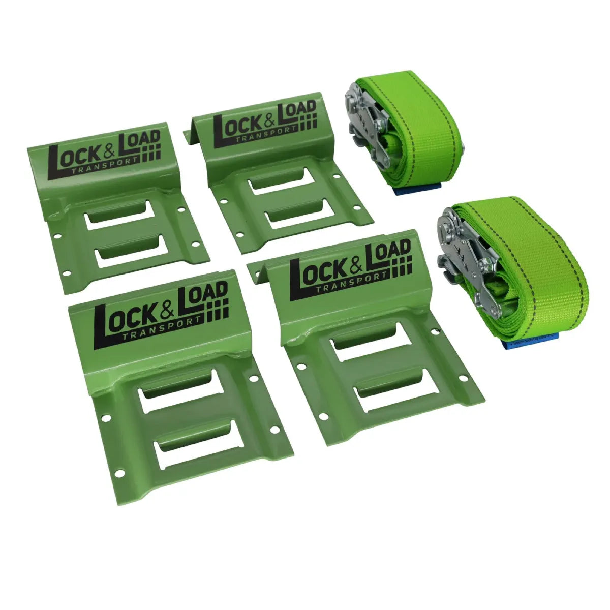 Wheel Chock Kit with E-Clip Straps 50mm x 1.8m 2000kg