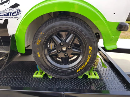 Wheel Chock Kit with E-Clip Straps 50mm x 1.8m 2000kg