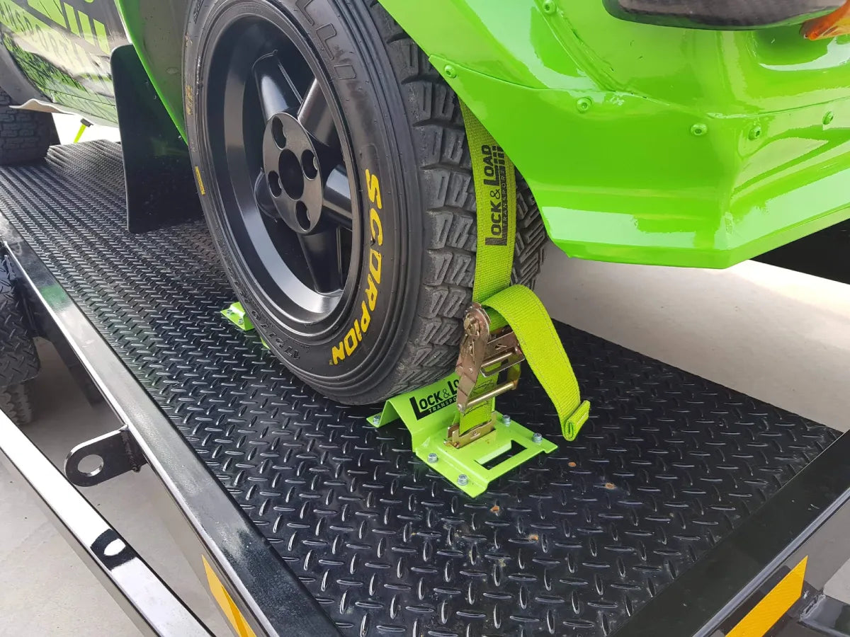 Wheel Chock Kit with E-Clip Straps 50mm x 1.8m 2000kg