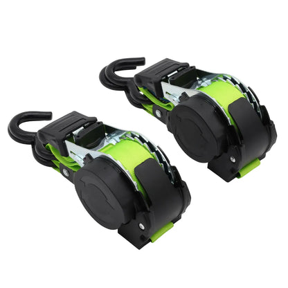 Retractable Ratchet Straps 25mm x 3.6m 340kg Pair