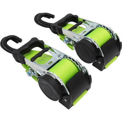 Retractable Ratchet Straps 50mm x 3m 750kg Pair