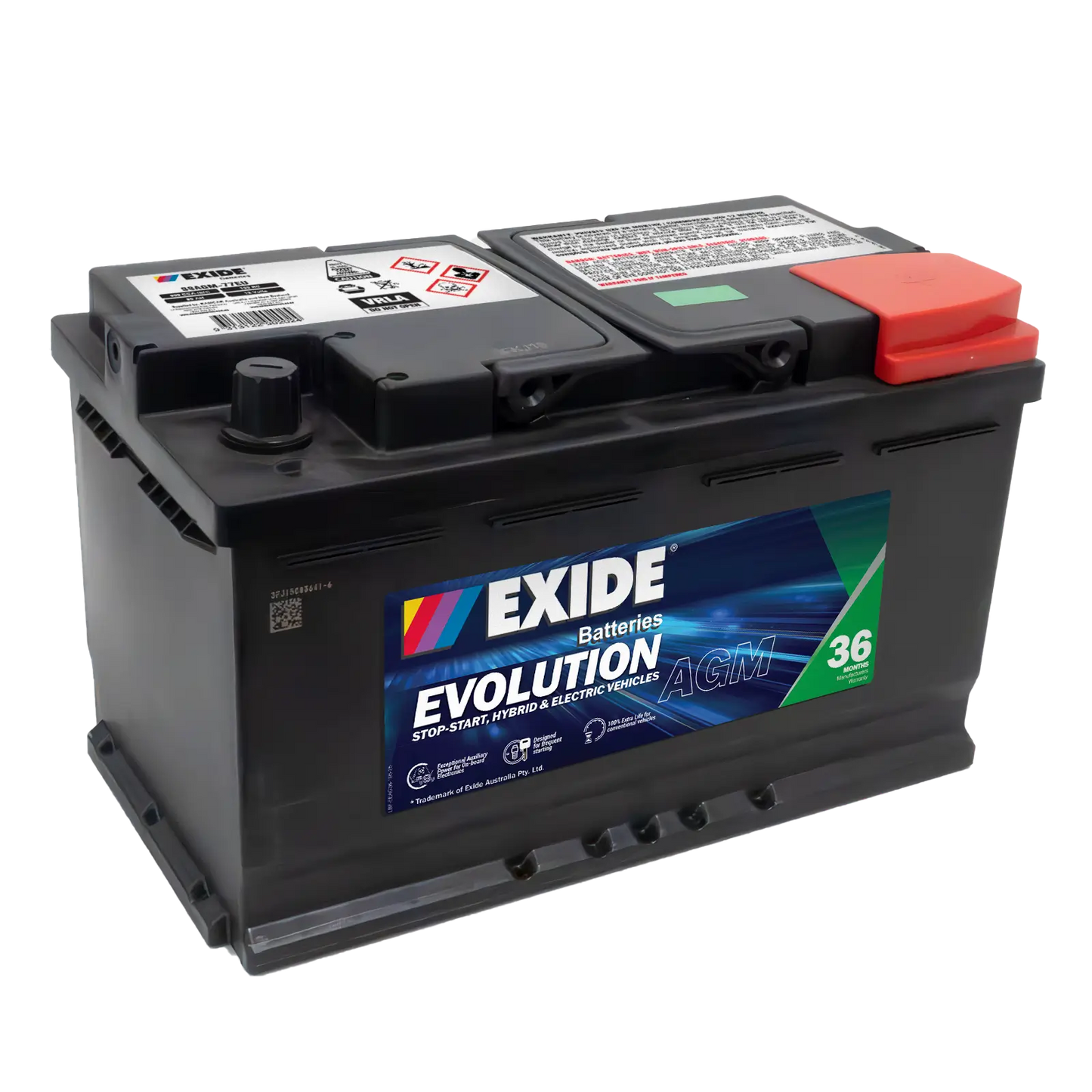 Exide Evolution N77H AGM 800CCA 80Ah Stop-Start Battery
