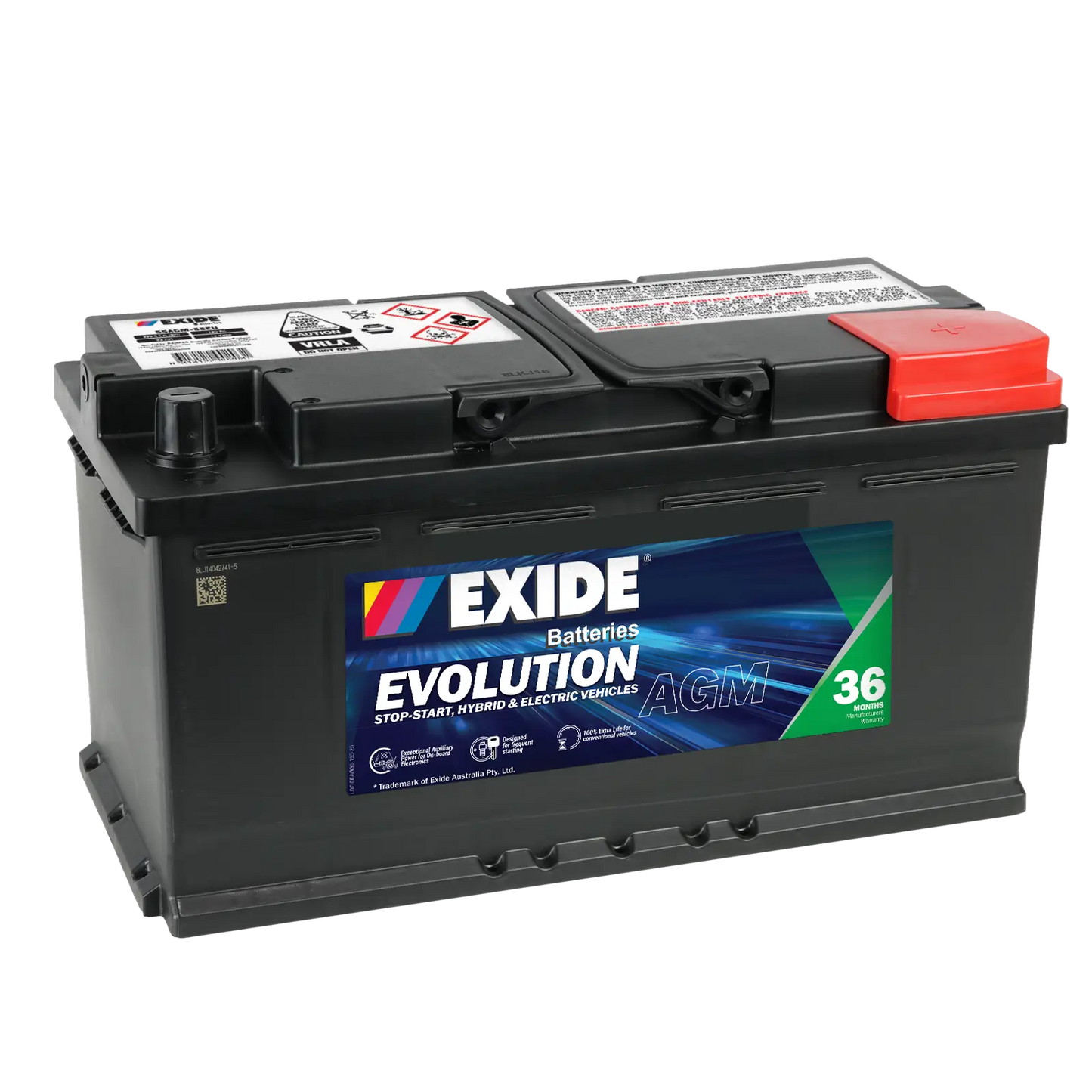 Exide Evolution N88H AGM 850CCA 92Ah Stop-Start Battery