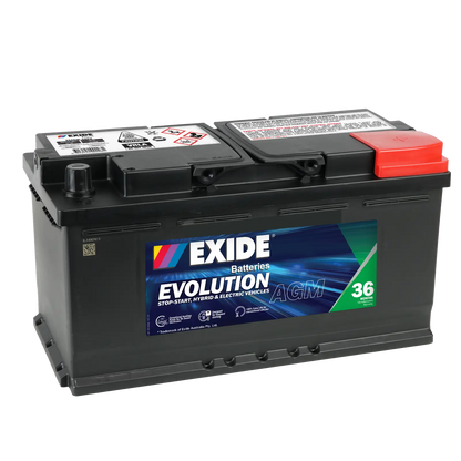 Exide Evolution N88H AGM 850CCA 92Ah Stop-Start Battery
