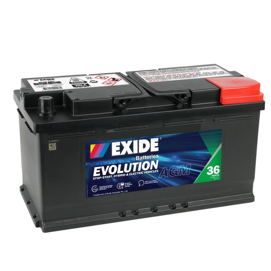 Exide Evolution N88H AGM 850CCA 92Ah Stop-Start Battery