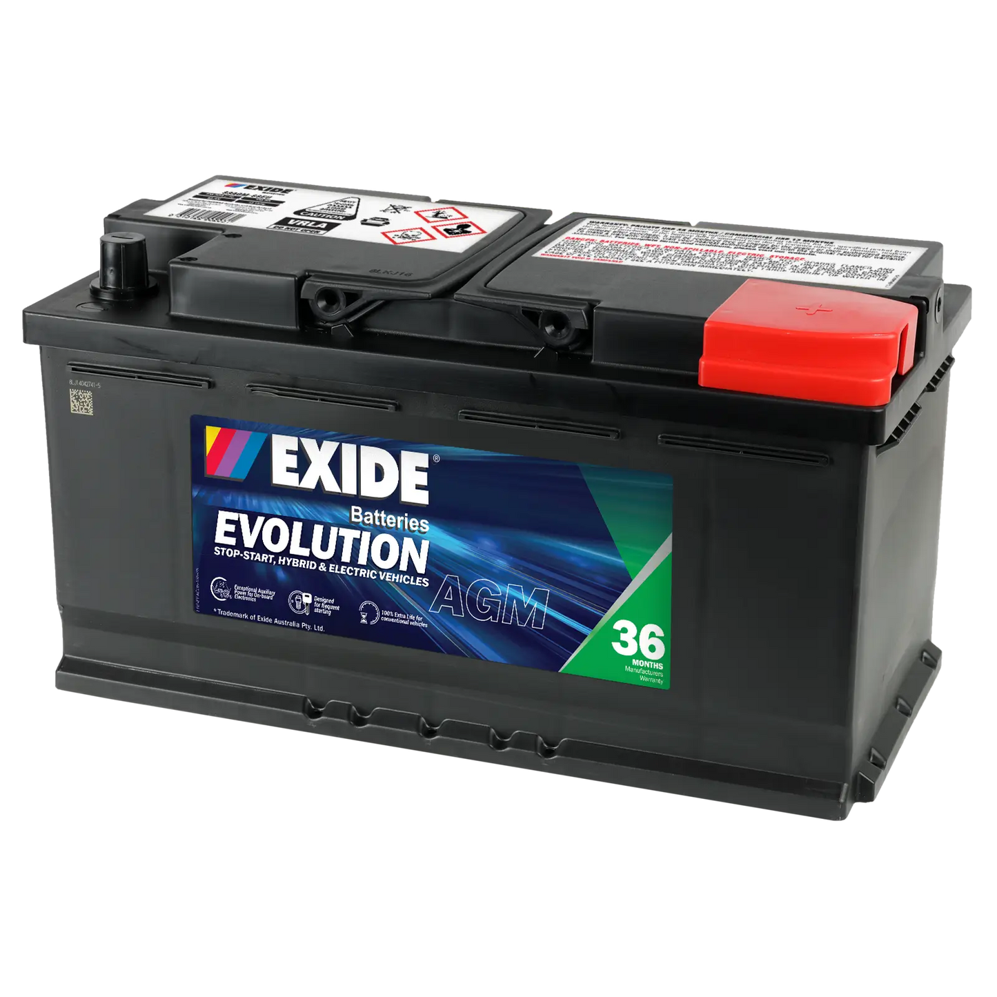 Exide Evolution N88H AGM 850CCA 92Ah Stop-Start Battery