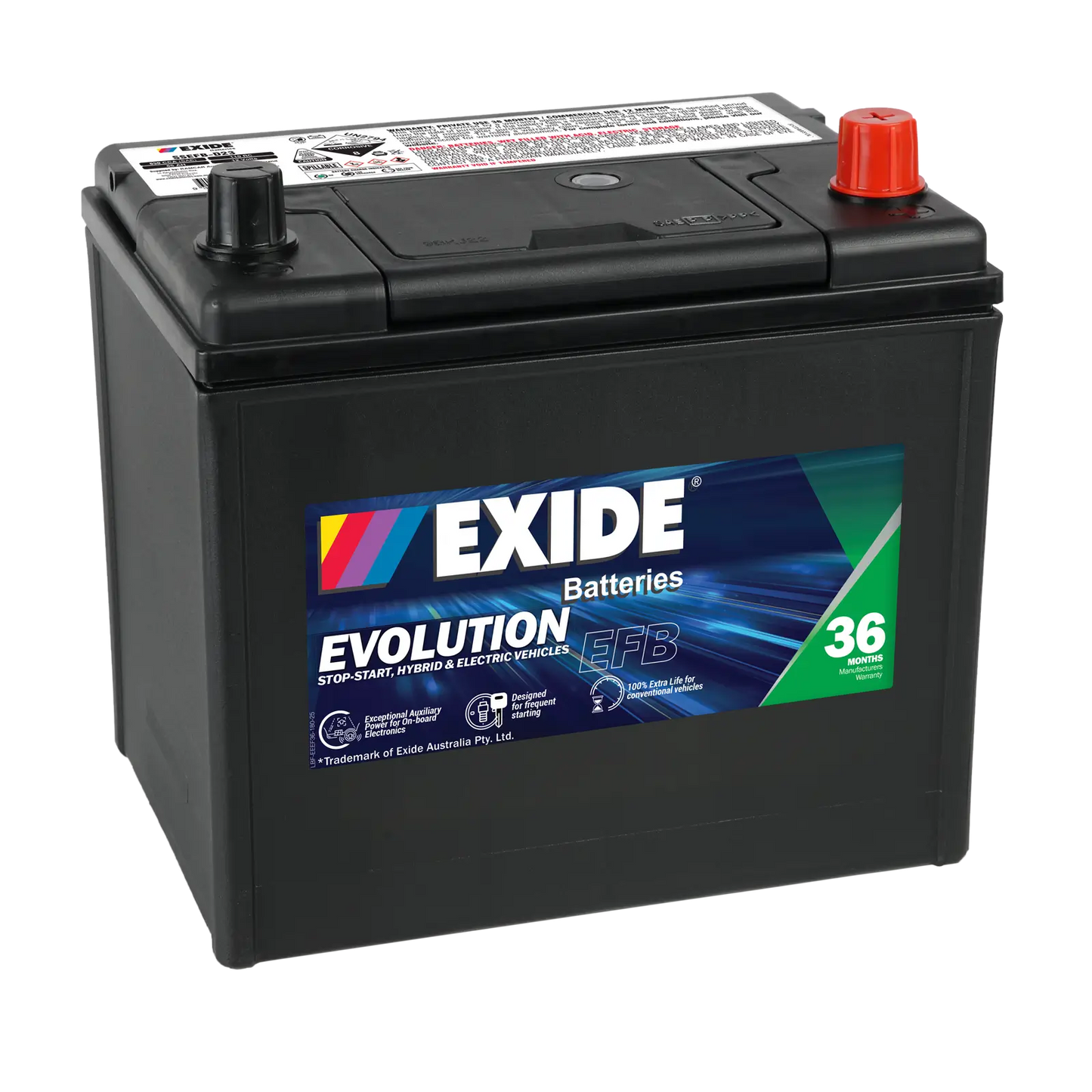 Exide Evolution D23 EFB 650CCA 65Ah Stop-Start Battery