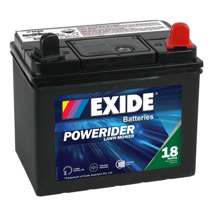 Exide Powerider GU1 350CCA 35Ah Ride-On Mower Battery Positive Right
