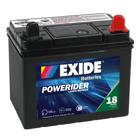 Exide Powerider GU1 350CCA 35Ah Ride-On Mower Battery Positive Right