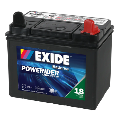 Exide Powerider GU1 350CCA 35Ah Ride-On Mower Battery Positive Right