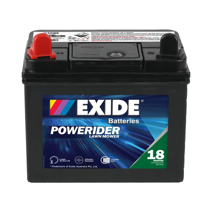 Exide Powerider GU1 350CCA 35Ah Ride-On Mower Battery Positive Left