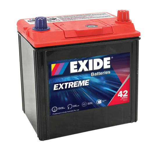 Exide Extreme NS40 400CCA 45Ah Passenger Vehicle Battery Positive Right