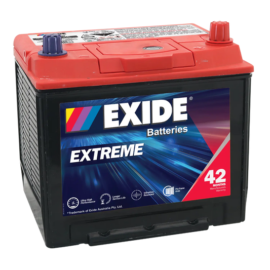 Exide Extreme D23 650CCA 75Ah Passenger Vehicle Battery Positive Right