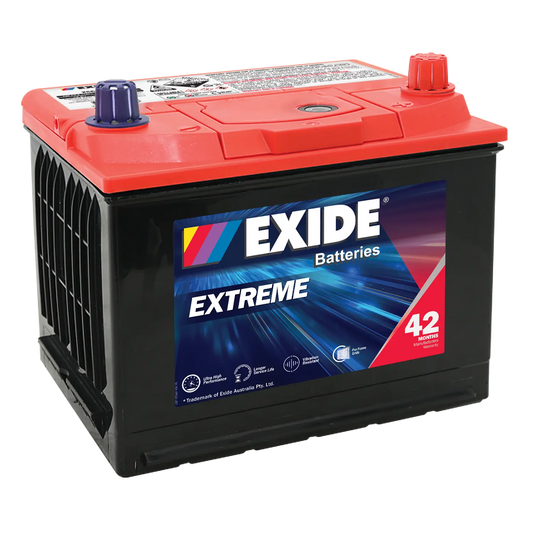 Exide Extreme A46 640CCA 64Ah Passenger Vehicle Battery Positive Right