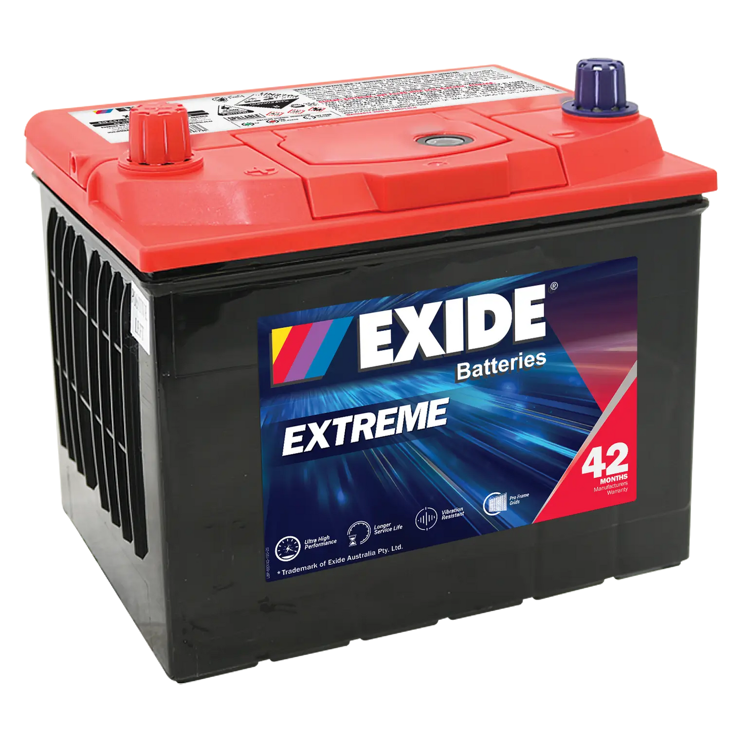 Exide Extreme A46 640CCA 64Ah Passenger Vehicle Battery Positive Left