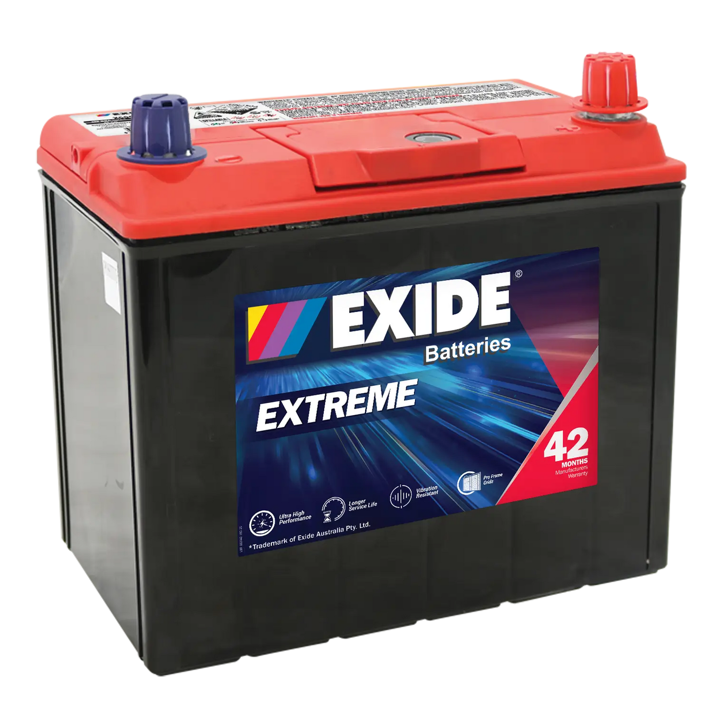 Exide Extreme NS60 480CCA 56Ah Passenger Vehicle Battery Positive Right