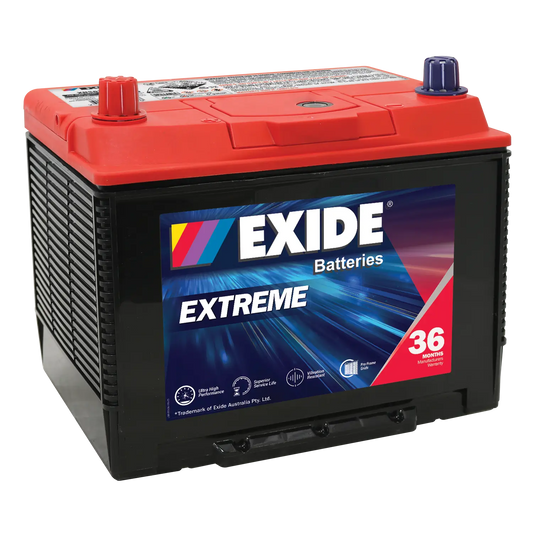 Exide Extreme NS70 750CCA 90Ah 4WD SUV Battery Positive Left
